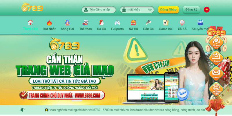 TRANG CHỦ 6789 luôn khẳng định vị thế trên thị trường